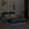 vidaXL Bettgestell mit Kopfteil und LED Braun Eiche-Optik 135x190 cm 3210051 Bild 4