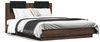 vidaXL Bettgestell mit Kopfteil und LED Braun Eiche-Optik 135x190 cm 3210051 Bild 5