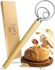 Krustenzauber Backmatte Zubehör - Brotschlingen, Schneebesen, Backmatte, Teig Reinigungstücher, Dänischer Schneebesen Bild 2