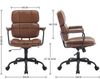 WAHSON OFFICE CHAIRS Schreibtischstuhl Ergonom. Bürostuhl PU-Leder, höhenverstellbar mit Rollen Bild 3