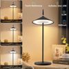 ZMH Akku-Wiederaufladbare Beistelltischlampe, Kabellose Nachttischlampe - 1800 mAh Wiederaufladbare LED, Touch-Dimmbar, Modern, Weiß, IP44 Wasserdichte Außenlampe mit USB Bild 4