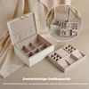 BlingBin Schmuckkasten 2 Ebenen Schmuckaufbewahrungsbox mit abnehmbarem Schmucktablett (1 Stück, 1 St, 24 × 20 × 11 cm (T x B x H), für Halsketten, Ringe, Ohrringe und Armbänder Bild 3