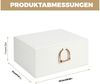 BlingBin Schmuckkasten 2 Ebenen Schmuckaufbewahrungsbox mit abnehmbarem Schmucktablett (1 Stück, 1 St, 24 × 20 × 11 cm (T x B x H), für Halsketten, Ringe, Ohrringe und Armbänder Bild 2