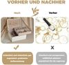 BlingBin Schmuckkasten 2 Ebenen Schmuckaufbewahrungsbox mit abnehmbarem Schmucktablett (1 Stück, 1 St, 24 × 20 × 11 cm (T x B x H), für Halsketten, Ringe, Ohrringe und Armbänder Bild 4