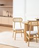 Esszimmerstuhl 2er Set FALLON Holz Hellbraun Hellgrau Bild 3