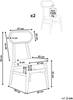 Esszimmerstuhl 2er Set FALLON Holz Hellbraun Hellgrau Bild 2