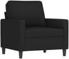 vidaXL Sessel mit Hocker Schwarz 60 cm Samt 3201050 Bild 4