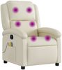 vidaXL Massagesessel mit Relaxfunktion, Kunstleder, Creme 3205448 Bild 2