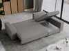 Ecksofa mit Schlaffunktion L-Form mit Bettkasten - DORIAN-Non - Hellgrau Boucle Bild 5