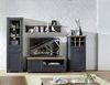 Vitrine Jena / Jasmin, Holzwerkstoff, Grau, Schwarz, 66 x 204 x 42 cm Bild 4