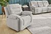Relax-Fernsehsessel Federkern Liegefunktion TV-Sessel Polsterstoff Chenille Grau Bild 2