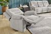 Relax-Fernsehsessel Federkern Liegefunktion TV-Sessel Polsterstoff Chenille Grau Bild 4