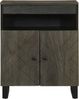 Sideboard, Kommode Schwarz 60x33x75 cm Massivholz Mango j2589p Bild 3