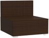 vidaXL Garten-Mittelsofa mit Kissen Braun Poly Rattan 317548 Bild 3