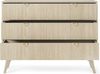 Bettso 'FIRR' Kommode mit goldenen Griffe, Holzwerkstoff Beige 80x38x106 cm Bild 2