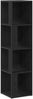 vidaXL Eckregale Schwarz Eichen-Optik 33 x 33 x 132 cm Holzwerkstoff 862692 Bild 2