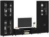 vidaXL TV-Schrankset mit Schubladen FLORIN 3 pcs Schwarz Holzwerkstoff 3398005 Bild 3