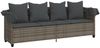 vidaXL Sonnenliege mit Dach und Kissen Grau Poly Rattan 368355 Bild 4