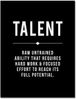 Poster Motivation Sprüche Erfolg · Schwarz Weiß · Deko Print ohne Rahmen - 20 x 25 cm / Talent Bild 5