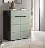 Inn. Furn Schuhkommode Cooper (Flur Kommode in dunklem Salbei Grün mit Basalt Grau, 80x94 cm), Vollauszug Schubkasten und Soft-Close-Funktion Bild 3