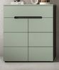Inn. Furn Schuhkommode Cooper (Flur Kommode in dunklem Salbei Grün mit Basalt Grau, 80x94 cm), Vollauszug Schubkasten und Soft-Close-Funktion Bild 2