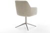 Drehstuhl Greg-Flex Webstoff Soft Beige Fußkreuz Edelstahl 360° drehbar Wippfunktion Taschenfederkern Bild 5