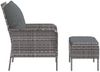 vidaXL Gartenstuhl mit Fußhocker Grau Poly Rattan 364115 Bild 4