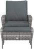 vidaXL Gartenstuhl mit Fußhocker Grau Poly Rattan 364115 Bild 3