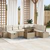 vidaXL Garten-Sofa-Set 11 pcs Beige Poly Rattan 3359898 Bild 1