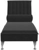 vidaXL Massage-Chaiselongue mit Nackenrolle Schwarz Samt 379464 Bild 4
