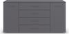 rauch Aditio Box, Kommode, 2-türig, 4 Schubladen, mit Softclose-Funktion, Farbe Grau metallic, BxHxT 160x81x43cm Bild 2