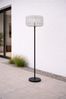 LECO Solar-Stehlampe BELLA mit LED-Beleuchtung, Aluminium und Stahl anthrazit, Kunststoffgeflecht lichtgrau, 38x145 cm Bild 2