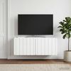 vidaXL Wandmontierter TV-Schrank Weiß 78,5 x 31 x 30 cm Holzwerkstoff 898375 Bild 1