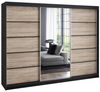 A&J MöbelLand GmbH Schiebetürenschrank VILUNO 1 mit 4 Schubladen und Spiegel (TOP ANGEBOT! Geräumiger Schrank mit einer Breite von 200 cm und Spiegel, ideal zur Aufbewahrung von Kleidung und Accessoires. 4 Schubladen und viel Stauraum. TOP PRODUKT! Wäh... Bild 4