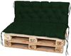 TexDeko® Garden Palettenauflage 120x60 cm mit Rückenlehne wasserabweisend UV - beständig Premium Sitzkissen gesteppt für Europaletten Palettenkissen Palettenpolster (Dunkelgrün) Bild 2