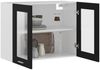 vidaXL Hängeglasschrank Lyon Schwarz 80x31x60 cm Holzwerkstoff 802530 Bild 4