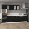 vidaXL Hängeglasschrank Lyon Schwarz 80x31x60 cm Holzwerkstoff 802530 Bild 3