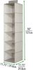 Hängender Stoffschrank Hängeaufbewahrung 2er Set mDesign 6 Böden Taupe / Natur Bild 3