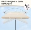 SONGMICS Strandschirm höhenverstellbar, UV-Schutz UPF 50+, Sonnenschirm mit Tragetasche, für Garten, ohne Ständer, beige Bild 4