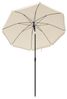 SONGMICS Strandschirm höhenverstellbar, UV-Schutz UPF 50+, Sonnenschirm mit Tragetasche, für Garten, ohne Ständer, beige Bild 2
