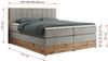 Boxspringbett BELLISSIMO KING, Doppelbett mit Multipocket-Matratze, Polsterbett mit Kopfstütze - 140 x 200 cm - Hellgrau Stoff - H4 Bild 5