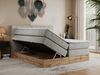 Boxspringbett BELLISSIMO KING, Doppelbett mit Multipocket-Matratze, Polsterbett mit Kopfstütze - 140 x 200 cm - Hellgrau Stoff - H4 Bild 2