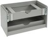 Premium Waschbeckenunterschrank HWC-D16, Waschtischunterschrank Waschtisch Badmöbel, hochglanz 90cm ~ grau Bild 5