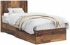 vidaXL Bettgestell mit Stauraum und Kopfteil Altholz 90 x 200 cm 3414513 Bild 2