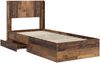 vidaXL Bettgestell mit Stauraum und Kopfteil Altholz 90 x 200 cm 3414513 Bild 5