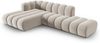 Micadoni Modulares Ecksofa offen Lupine 5-Sitzer Links Samtstoff Salvador Beige Bild 2