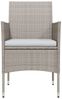 vidaXL 5-tlg. Garten-Essgruppe mit Kissen Beige und Schwarz 3099318 Bild 4