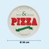 KHG 4er Set Pizzateller, extra groß mit 30cm Durchmesser in Heiss & Lecker Print, perfekt für Gastro und Zuhause, hochwertiges Porzellan, Spühlmaschinengeeignet & perfekt Stapelbar Bild 2