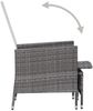 vidaXL Garten-Liegestuhl mit Auflagen Poly Rattan Grau 310230 Bild 5