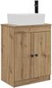 vidaXL Badezimmerschrank mit Waschbecken Artisan-Eiche 54 x 35 x 83 cm 890137 Bild 2